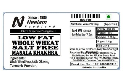 Salt Free Masala Khakhra 250 Gm