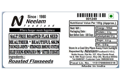 Roasted Salt Free Flax Seeds 100 Gm