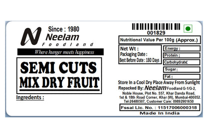 Mix Dry Fruit Semi Cuts 500 Gm