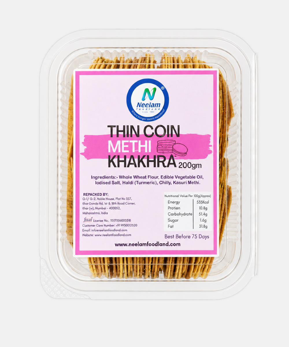Thin Coin Methi Khakhra 200 Gm