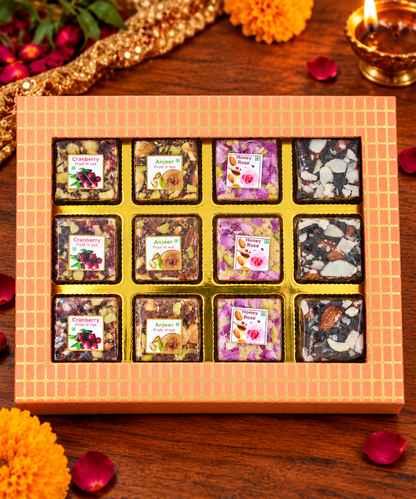 Swarn Vaibhav Diwali Sweet Treasure Box 12 Pieces 250 Gm