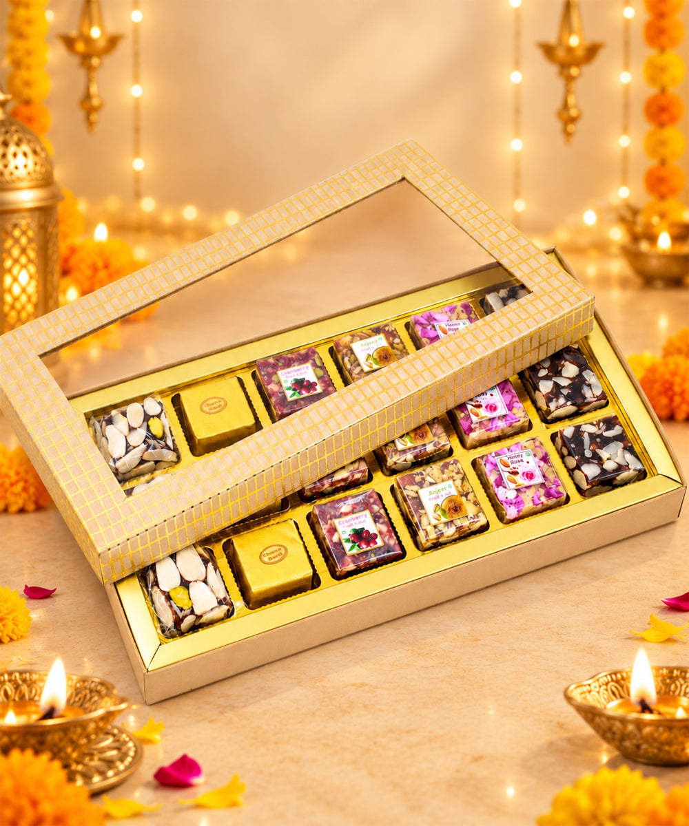 Swarn Vaibhav Diwali Sweet Treasure Box 18 Pieces 370 Gm