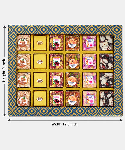 Swarn Vaibhav Diwali Sweet Treasure Box 24 Pieces 530 Gm