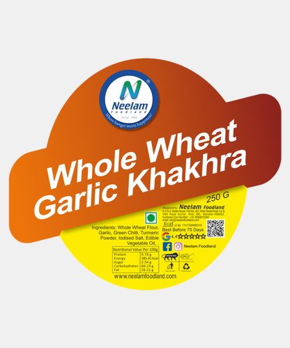 Whole Wheat Garlic Khakhra 250 Gm