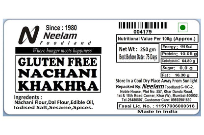 Gluten Free Nachani Khakhra 250 Gm