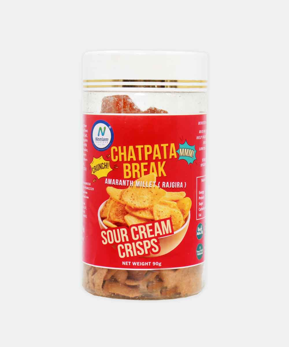 Amaranth Sour Cream Crisps 90 Gm