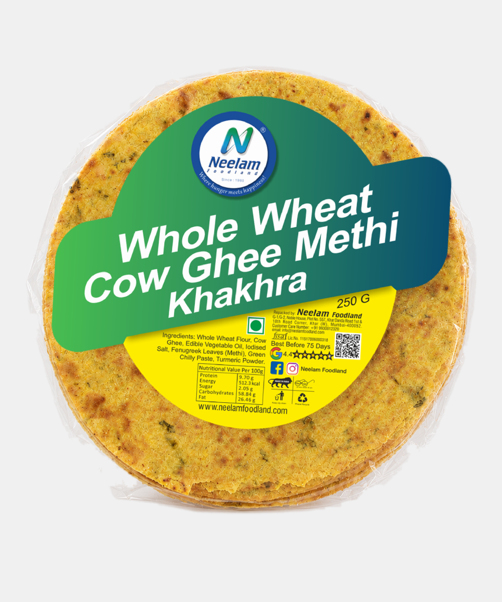 Whole Wheat Cow Ghee Methi Khakhra 250 Gm