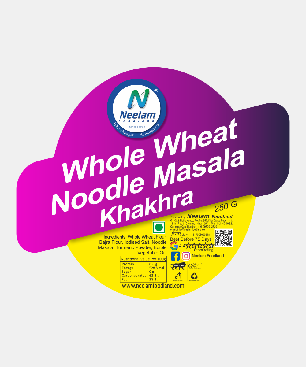 Whole Wheat Noodle Masala Khakhra 250 Gm