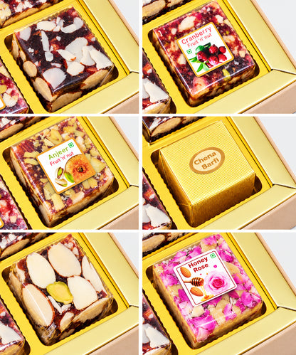 Swarn Vaibhav Diwali Sweet Treasure Box 18 Pieces 370 Gm