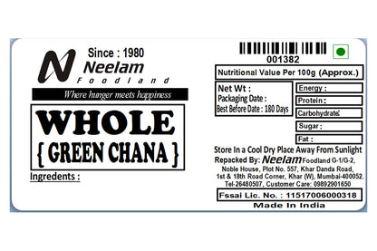 WHOLE GREEN CHANA/GRAM 250 GM