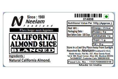 NATURAL & BLANTURAL SLICED CALIFORNIA ALMONDS