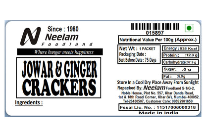 JOWAR & GINGER CRACKERS 125 GM