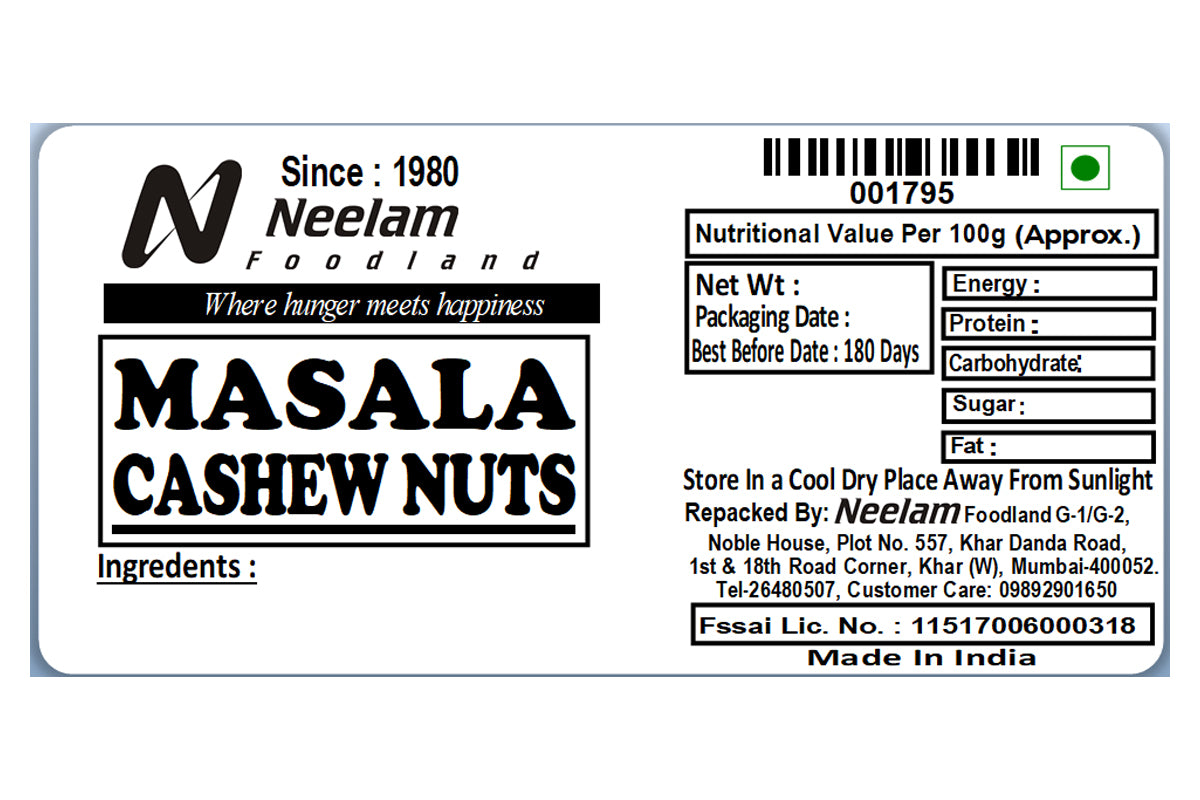 MASALA KAJU CASHEWNUT 250 GM