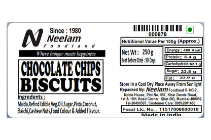 CHOCOLATE CHIPS BISCUITS 200 GM