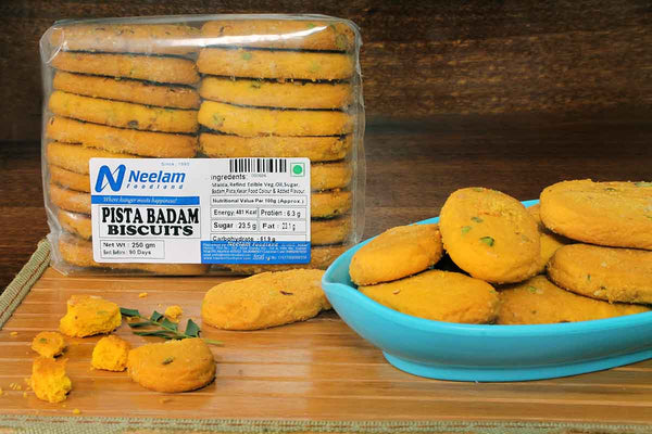 PISTA BADAM BISCUITS 250 GM