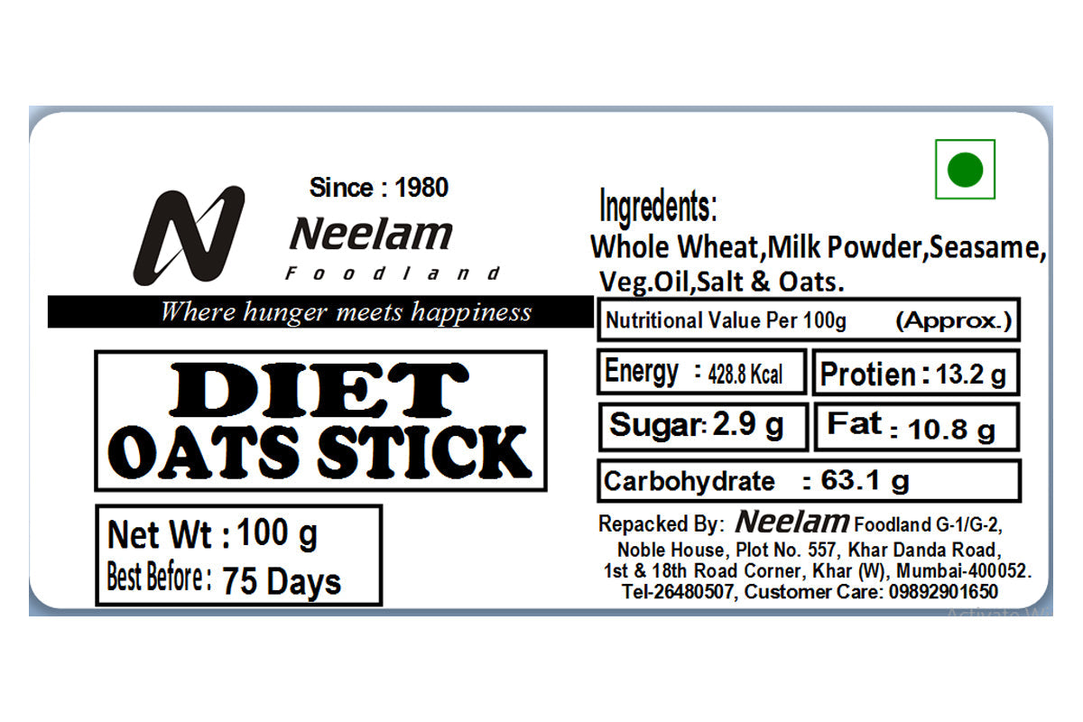 DIET OATS STICK 100 GM