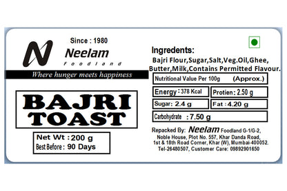 BAJRI TOAST 200 GM