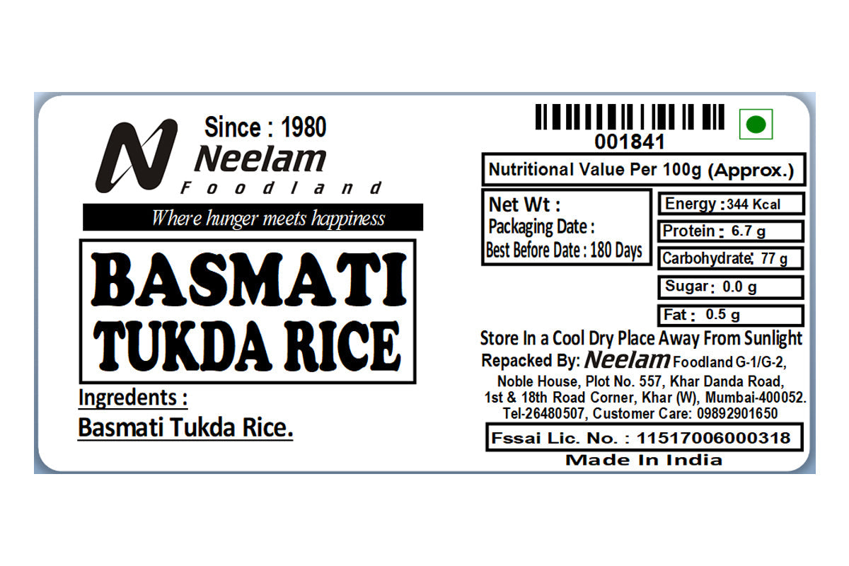 BASMATI TUKDA RICE 1 KG