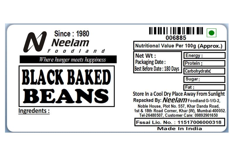 BLACK BEANS / BLACK TURTLE BEANS 500 GM