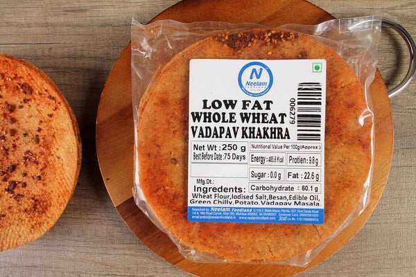 LOW FAT WHOLE WHEAT VADAPAV KHAKHRA