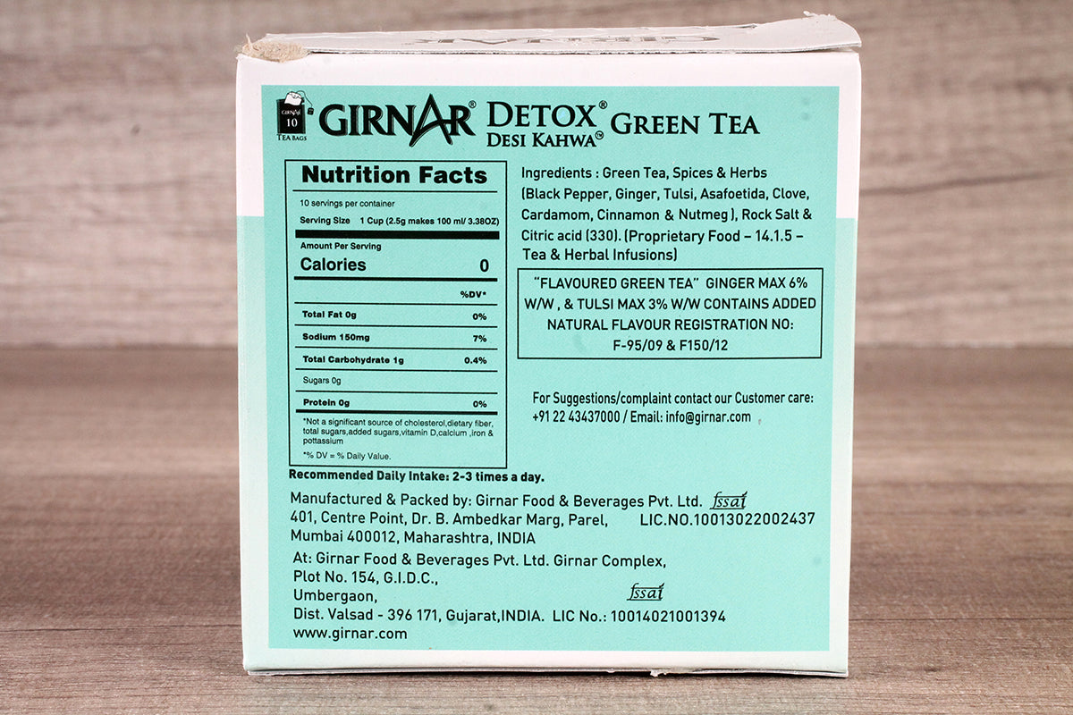 DETOX DESI GREEN TEA KAHWA 10 TEA BAGS