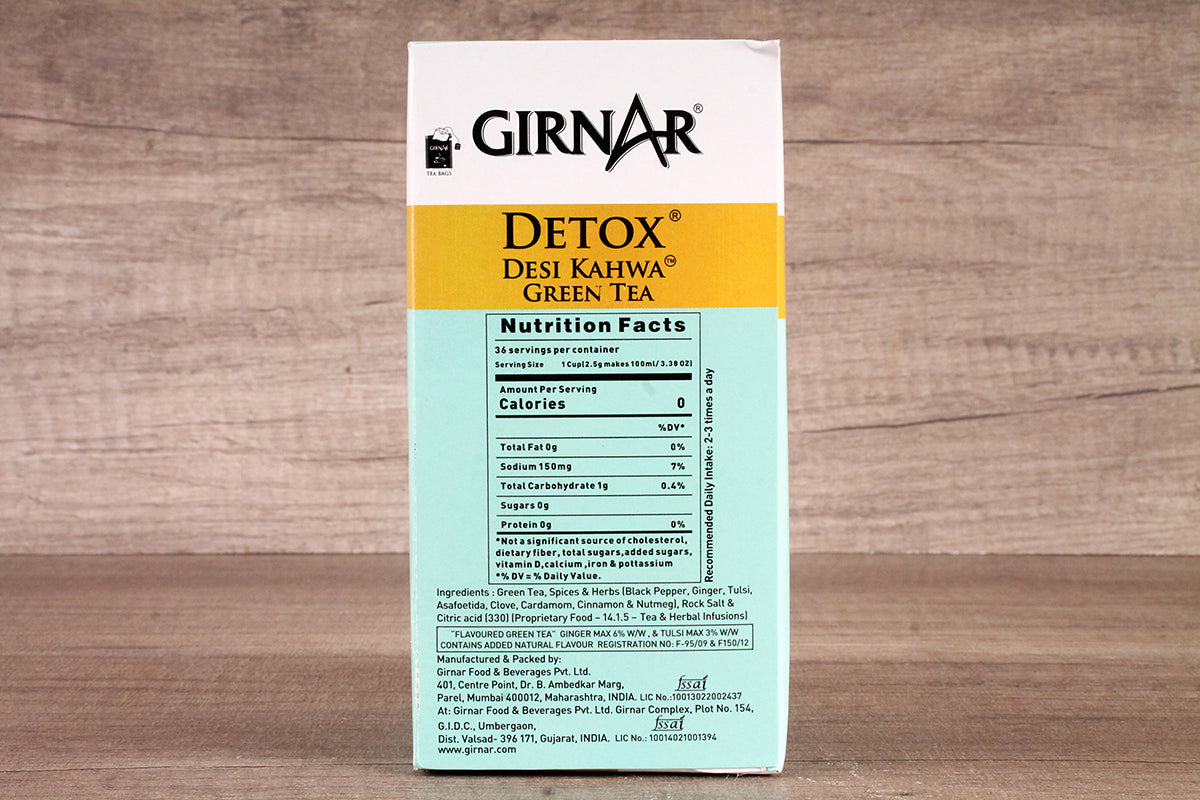 DETOX DESI GREEN TEA KAHWA 36 TEA BAGS