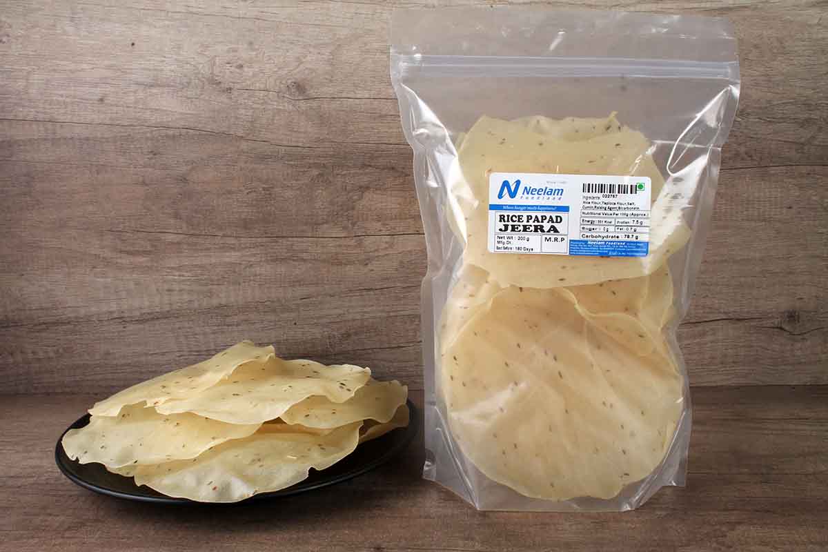 RICE PAPAD JEERA 200 GM