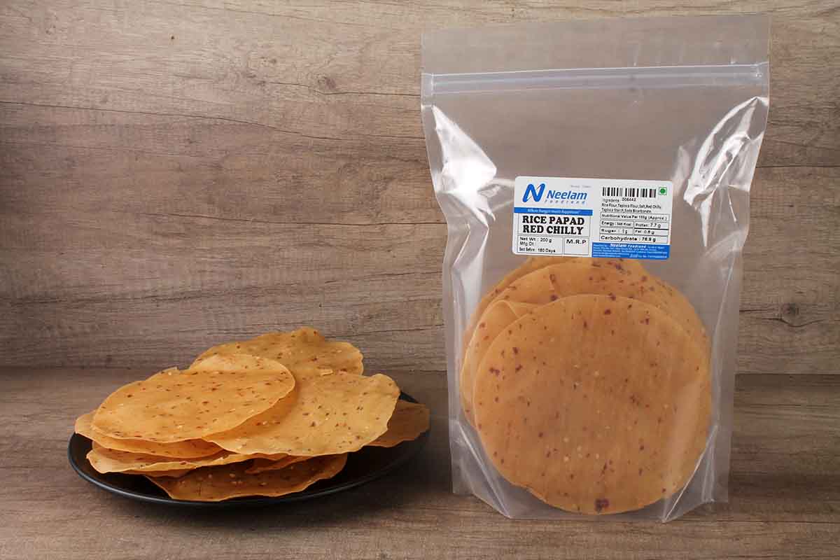 RICE PAPAD RED CHILLY 200 GM