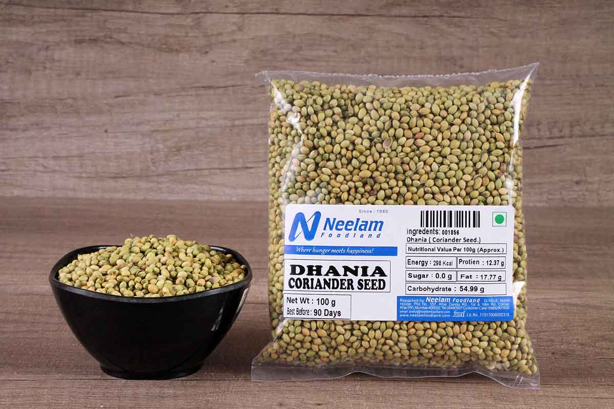 WHOLE CORIANDER/DHANIA SEEDS 100 GM