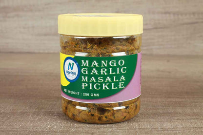 MANGO GARLIC & CHILLI MASALA OIL FREE PICKLE 250 GM