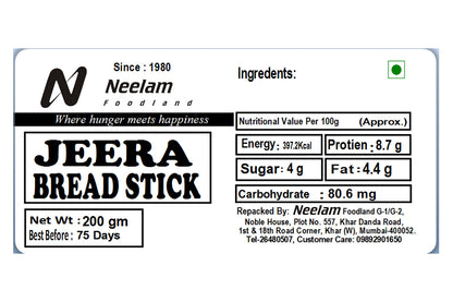 JEERA BREAD STICK 200 GM