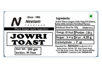 JOWAR TOAST 200 GM